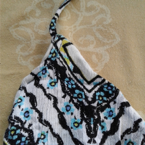 FREE WITH PURCHASE festival summer geometric romper tassles open back - Picture 4 of 5